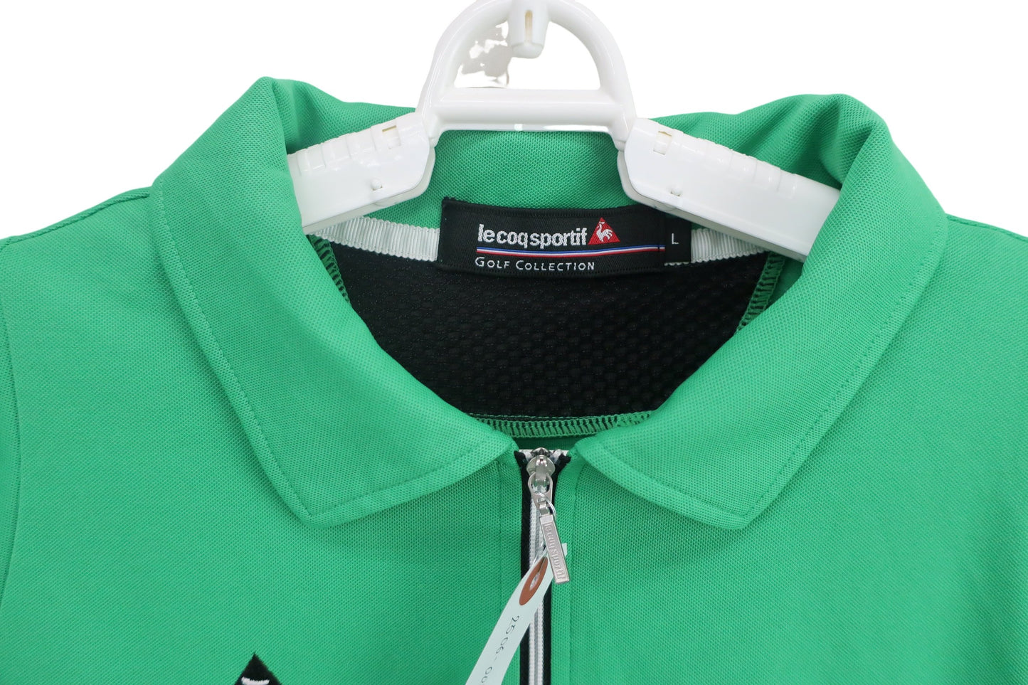 le coq sportif(ルコックスポルティフ) 半袖ハーフジップシャツ 緑 メンズ L A-3