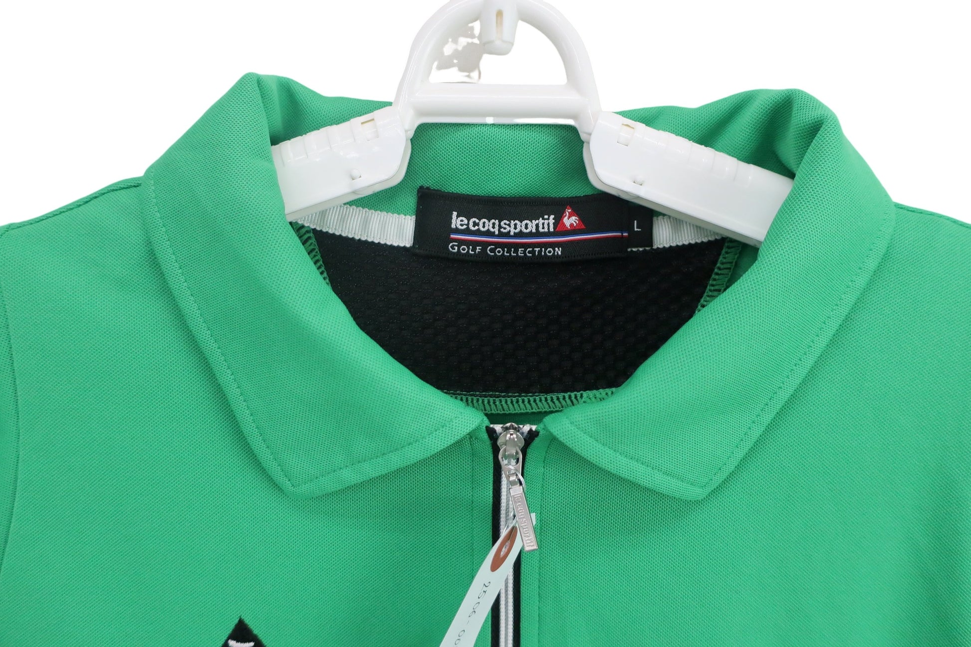 le coq sportif(ルコックスポルティフ) 半袖ハーフジップシャツ 緑 メンズ L A-3