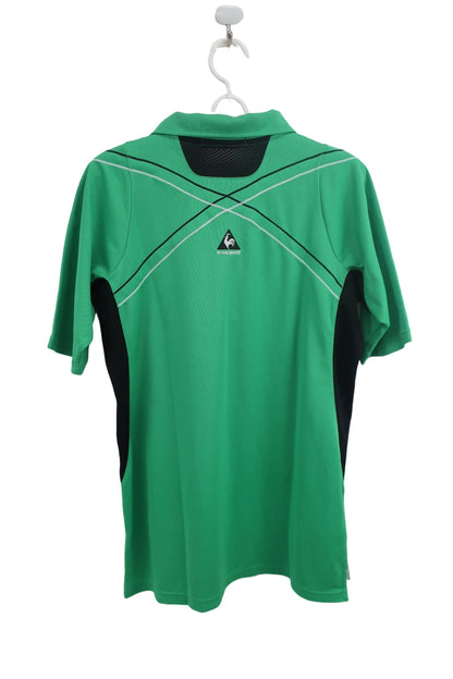 le coq sportif(ルコックスポルティフ) 半袖ハーフジップシャツ 緑 メンズ L A-4