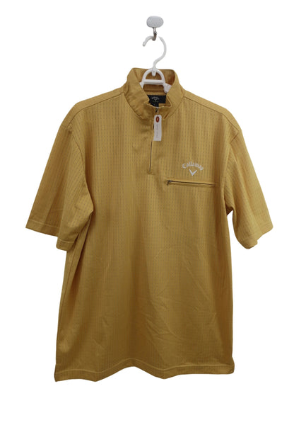 Callaway(キャロウェイ) 半袖ハーフジップシャツ 黄色 メンズ L 245-210586 A-1