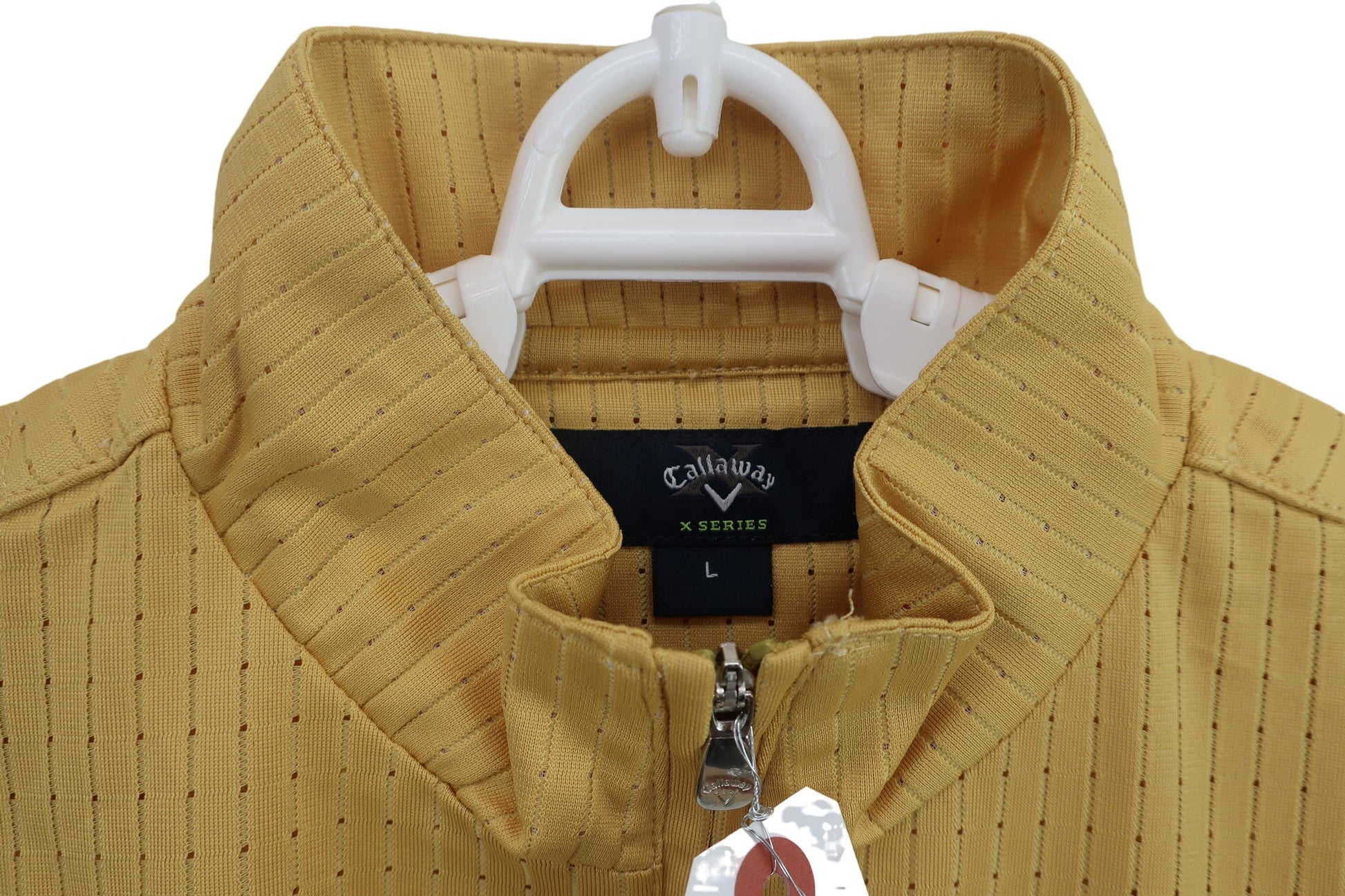 Callaway(キャロウェイ) 半袖ハーフジップシャツ 黄色 メンズ L 245-210586 A-3