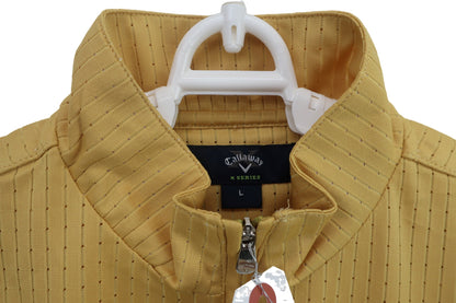 Callaway(キャロウェイ) 半袖ハーフジップシャツ 黄色 メンズ L 245-210586 A-3