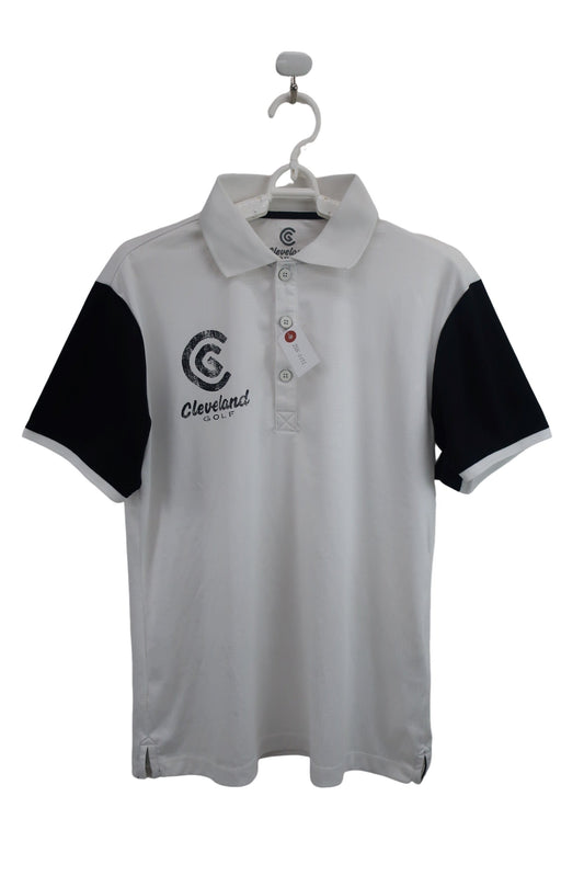 Cleveland GOLF(クリーブランドゴルフ) 半袖ポロシャツ 白 メンズ M A-1