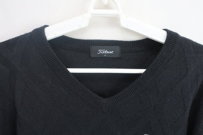 Titleist(タイトリスト) Vネックセーター 黒 メンズ L C-2