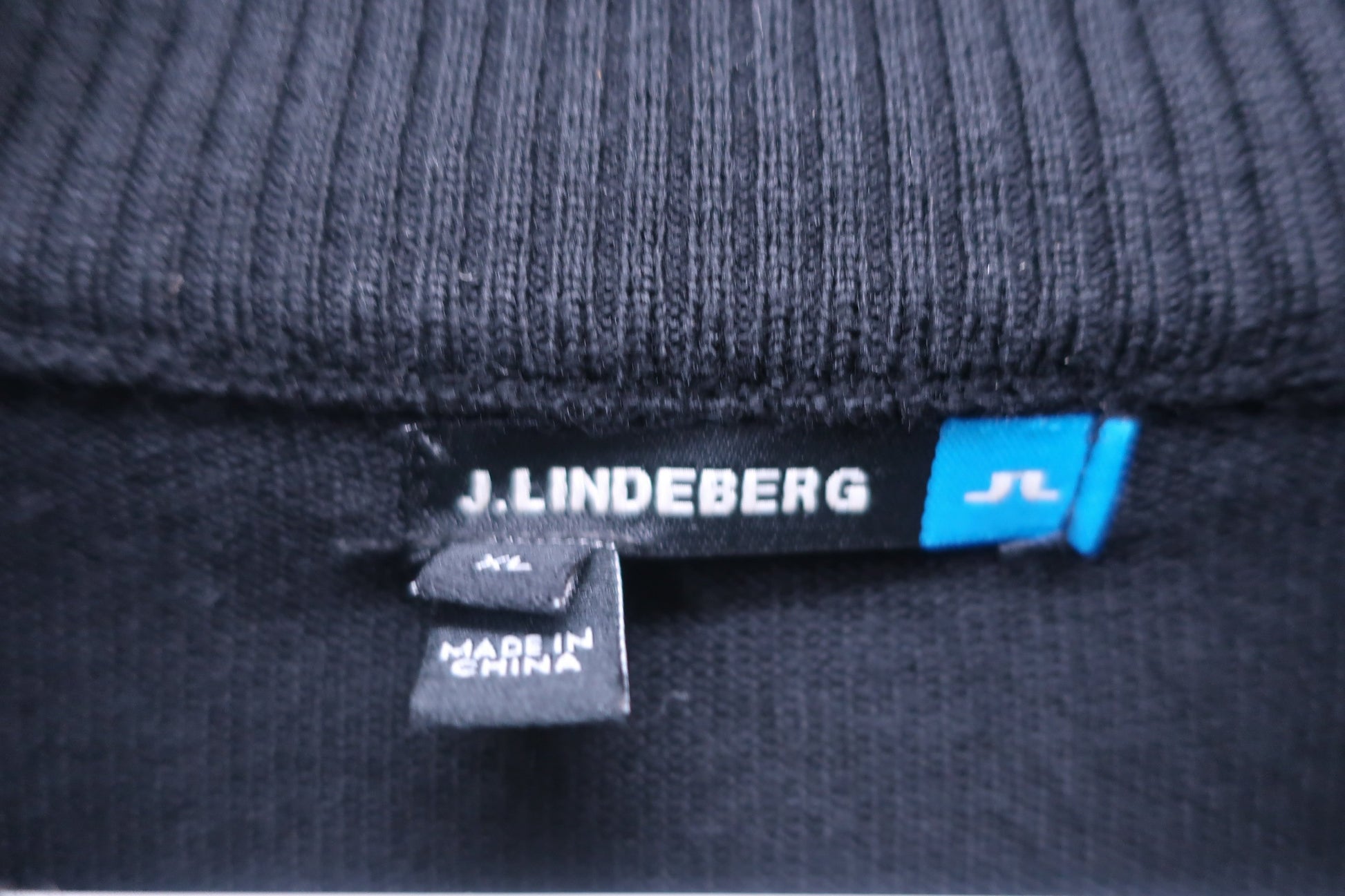 J.LINDEBERG(ジェイ リンドバーグ) ハーフジップセーター 黒 メンズ XL A-2