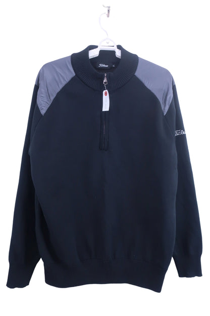 Titleist(タイトリスト) ハーフジップニットセーター 黒 メンズ LL A-1