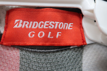 BRIDGESTONE GOLF(ブリヂストンゴルフ) 半袖ポロシャツ 黒グレー白チェック メンズ M C-3