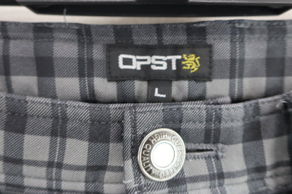 OPST(オプスト) 裏起毛ナイロンパンツ グレーチェック メンズ L B-2