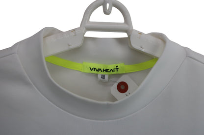 VIVA HEART(ビバハート) 半袖モックネックシャツ 白青系 メンズ 50 A-2