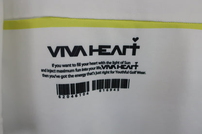 VIVA HEART(ビバハート) 半袖モックネックシャツ 白青系 メンズ 50 A-3