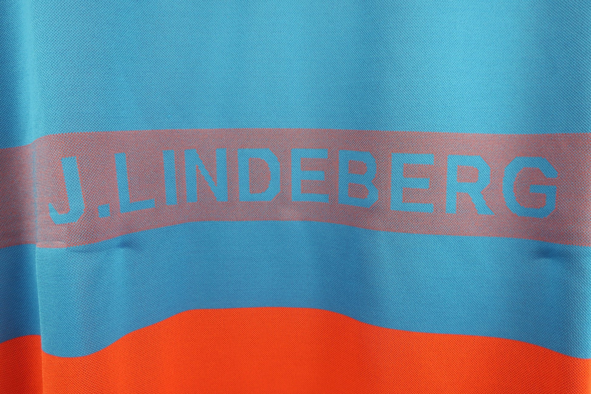 J.LINDEBERG(ジェイ リンドバーグ) ポロシャツ オレンジ水色 メンズ M A-3