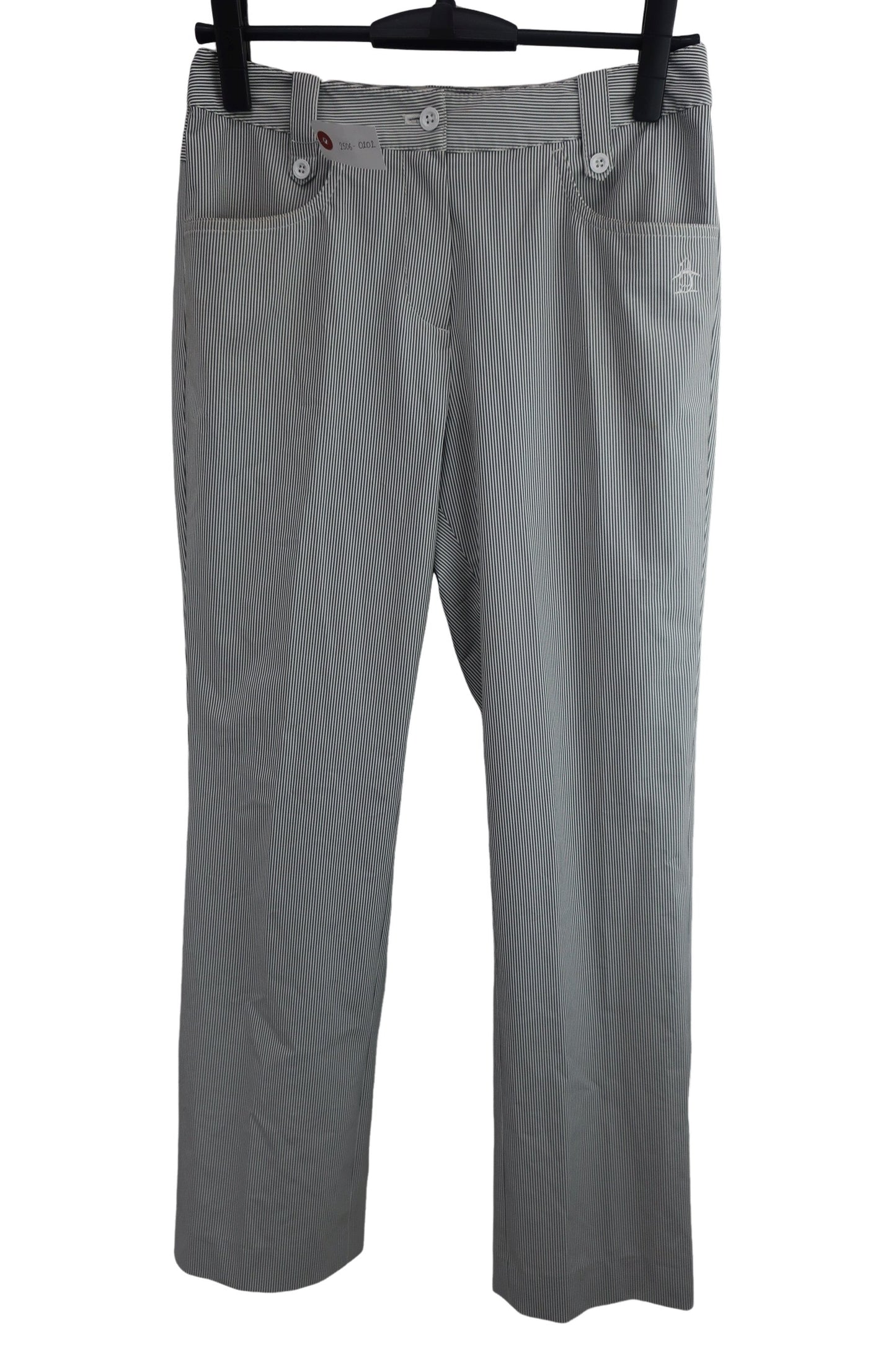 Munsingwear(マンシングウェア) パンツ 白グレーストライプ レディース 9 A-1