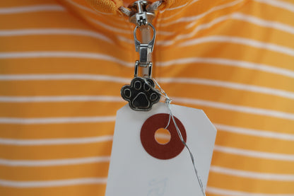 Kolwin(コルウィン) 長袖ハーフジップシャツ オレンジ白ボーダー レディース M A-3