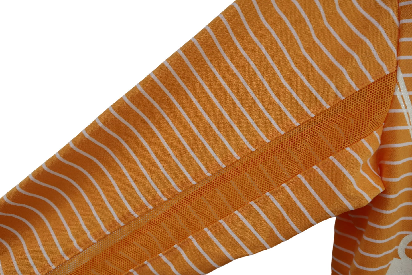 Kolwin(コルウィン) 長袖ハーフジップシャツ オレンジ白ボーダー レディース M A-5