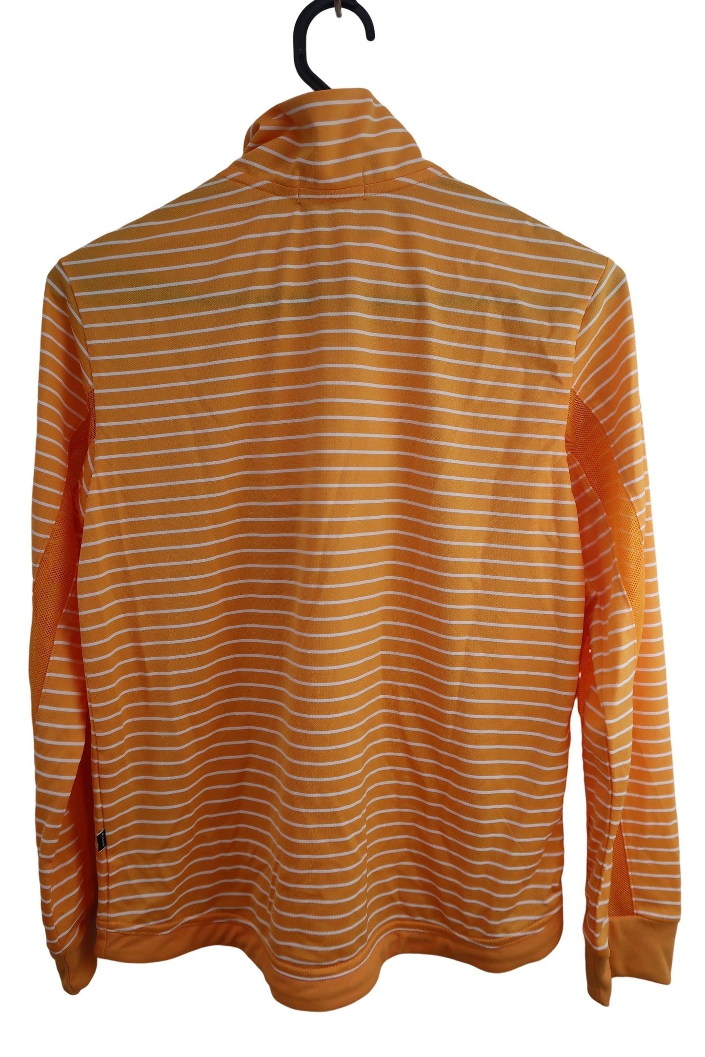 Kolwin(コルウィン) 長袖ハーフジップシャツ オレンジ白ボーダー レディース M A-6