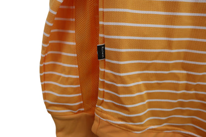 Kolwin(コルウィン) 長袖ハーフジップシャツ オレンジ白ボーダー レディース M A-7