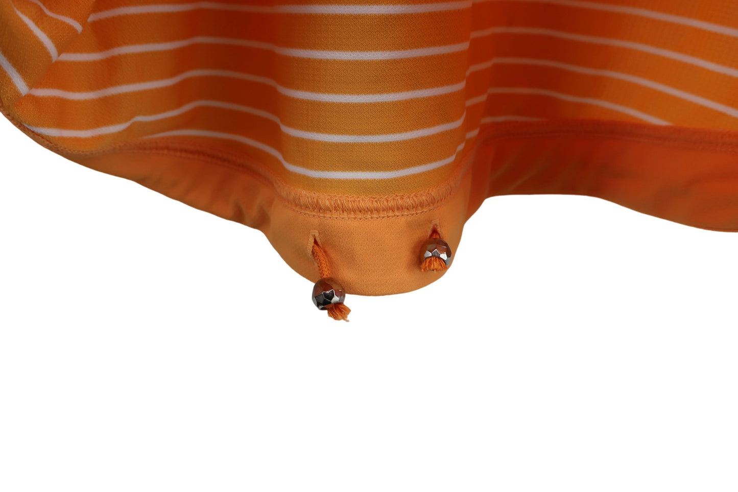 Kolwin(コルウィン) 長袖ハーフジップシャツ オレンジ白ボーダー レディース M A-8