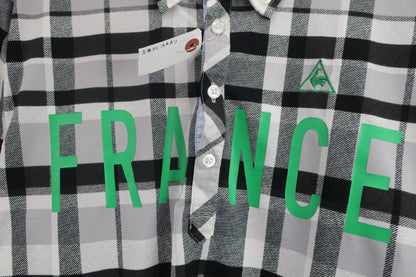 le coq sportif(ルコックスポルティフ) ポロシャツ 白黒チェック メンズ LL A-2