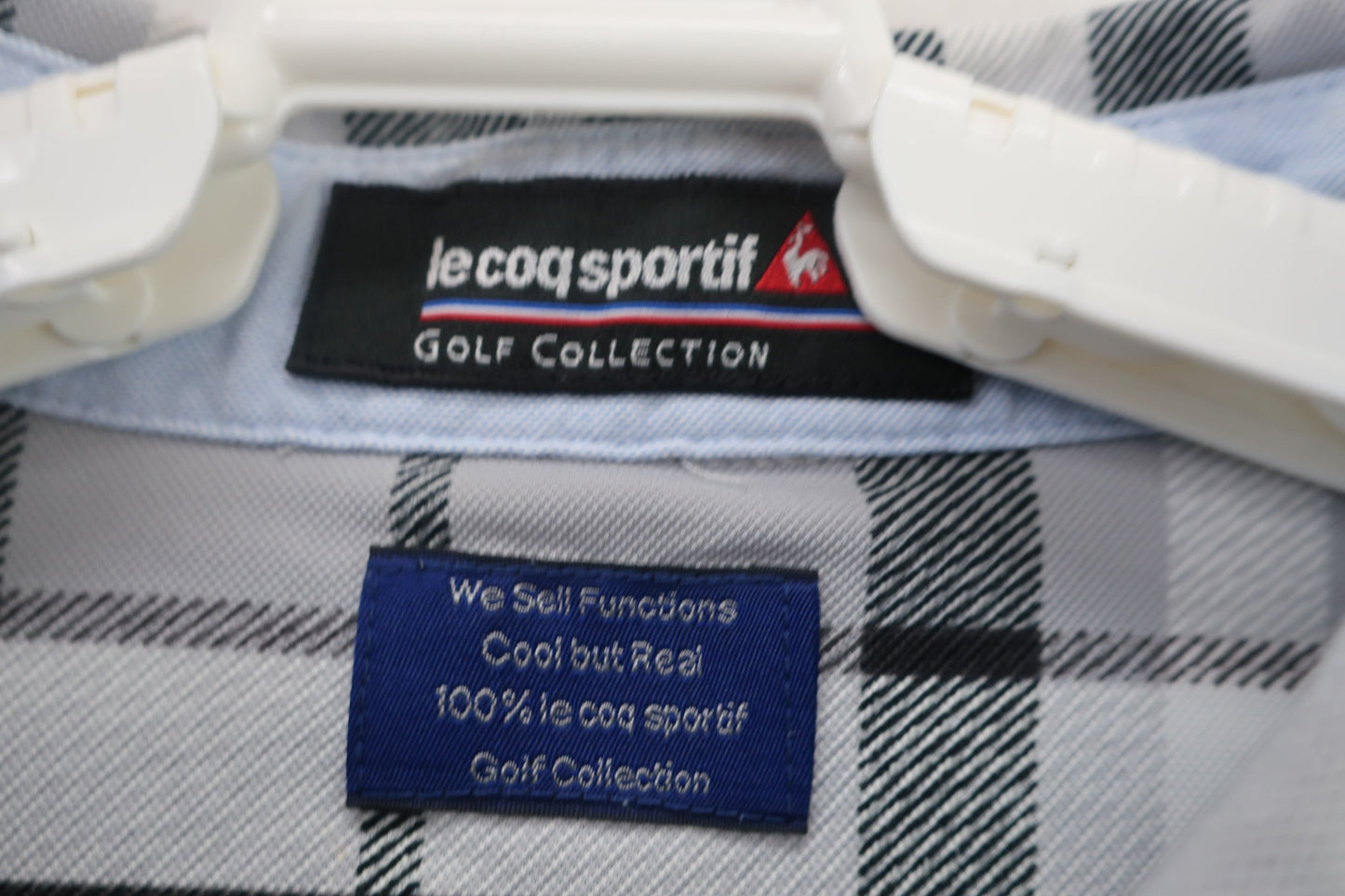 le coq sportif(ルコックスポルティフ) ポロシャツ 白黒チェック メンズ LL A-3