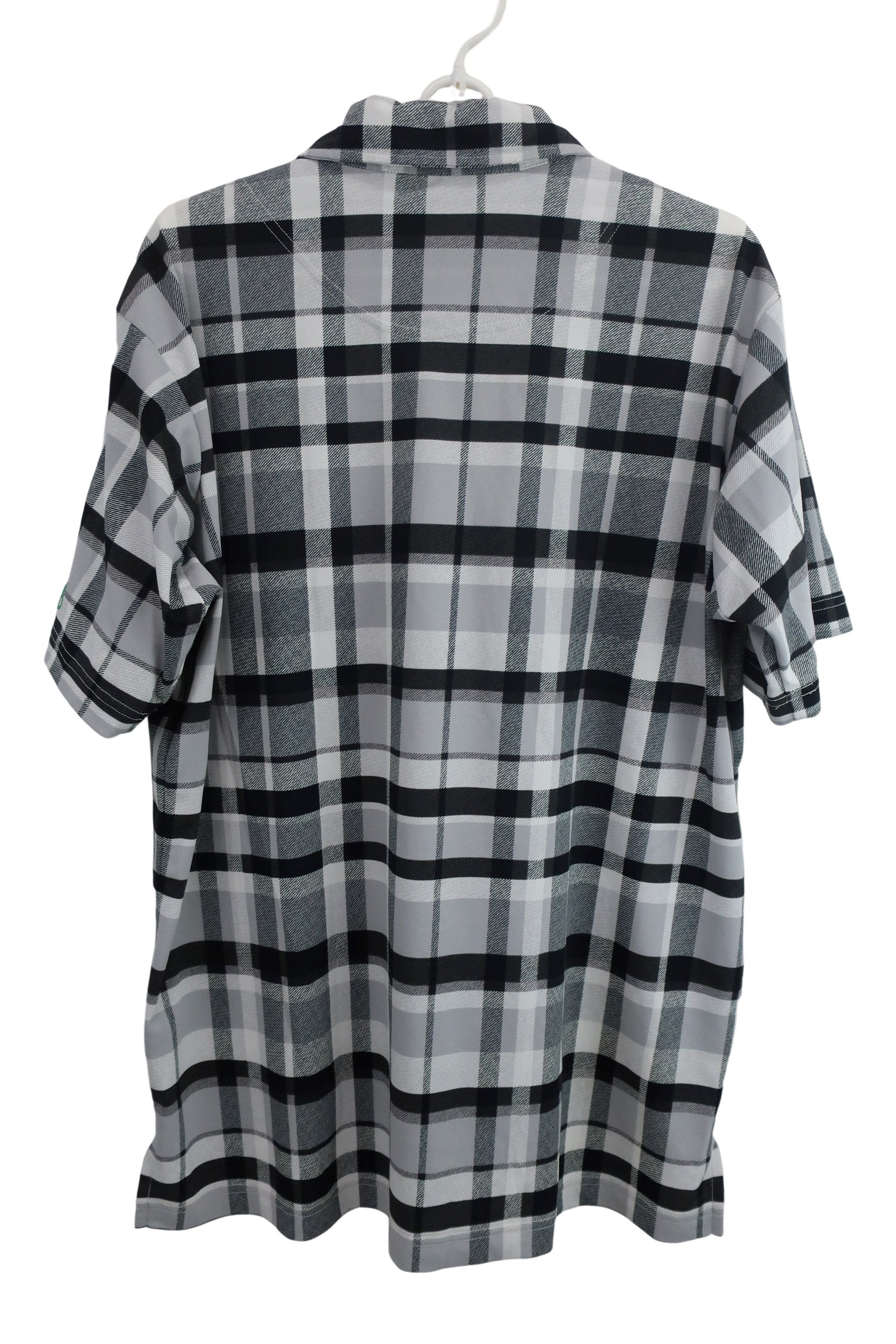 le coq sportif(ルコックスポルティフ) ポロシャツ 白黒チェック メンズ LL A-5