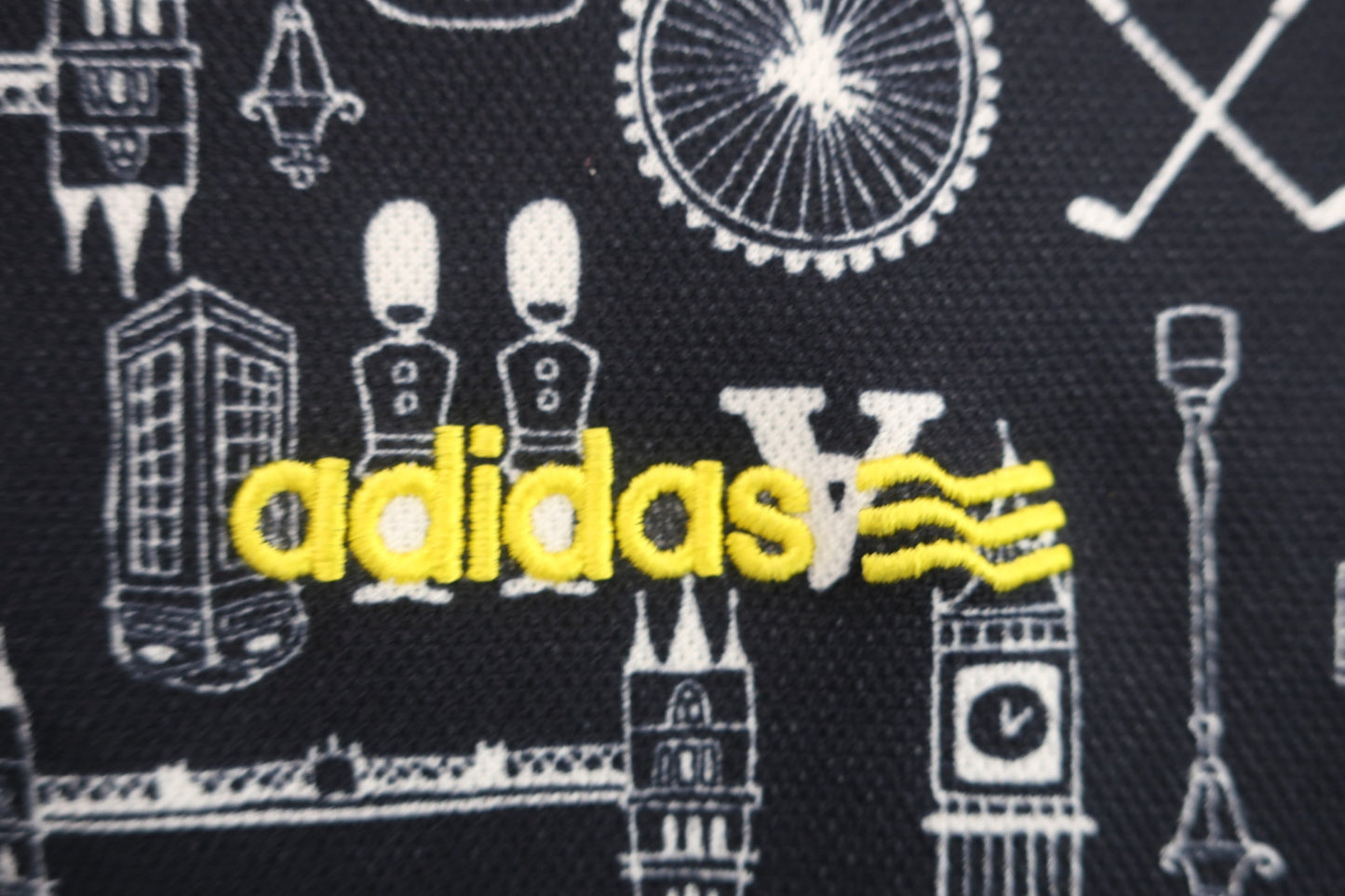 adidas(アディダス) ポロシャツ ネイビー白総柄 レディース M A-2