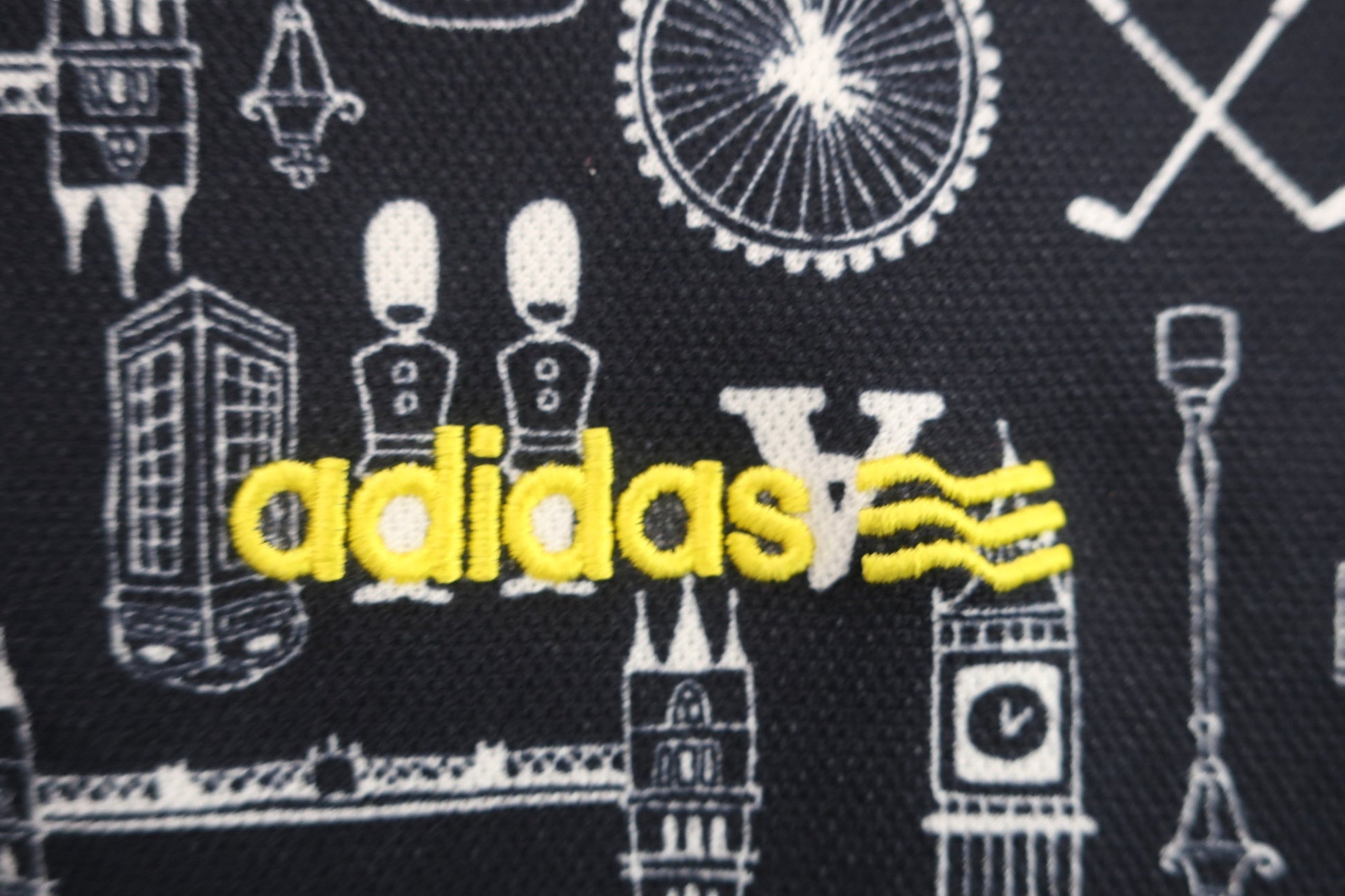 adidas(アディダス) ポロシャツ ネイビー白総柄 レディース M A-2