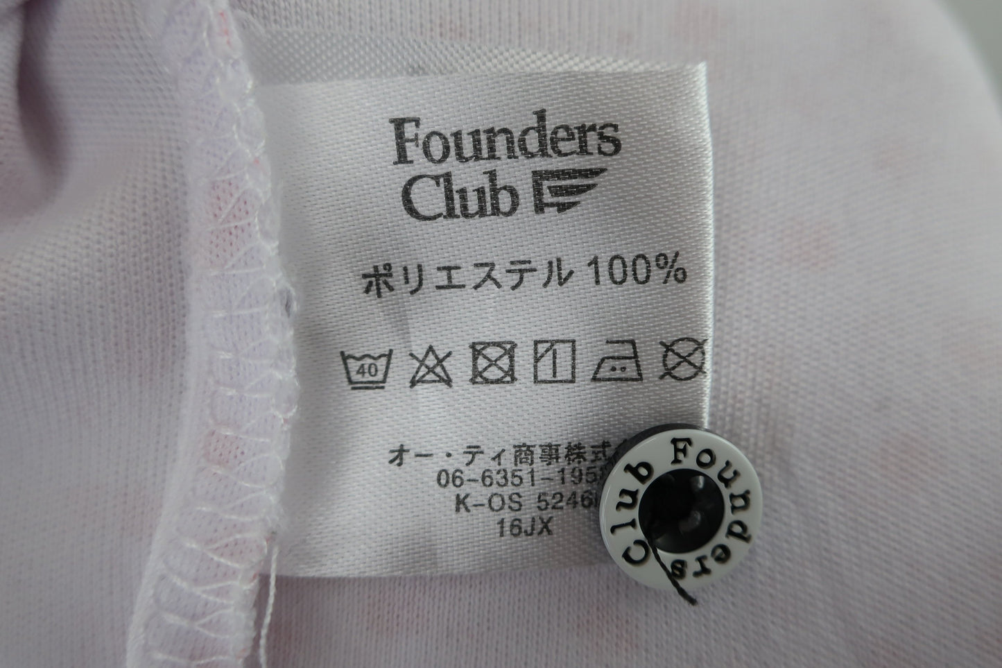 Founders Club(ファウンダース) ポロシャツ 白ピンク メンズ LL B-8
