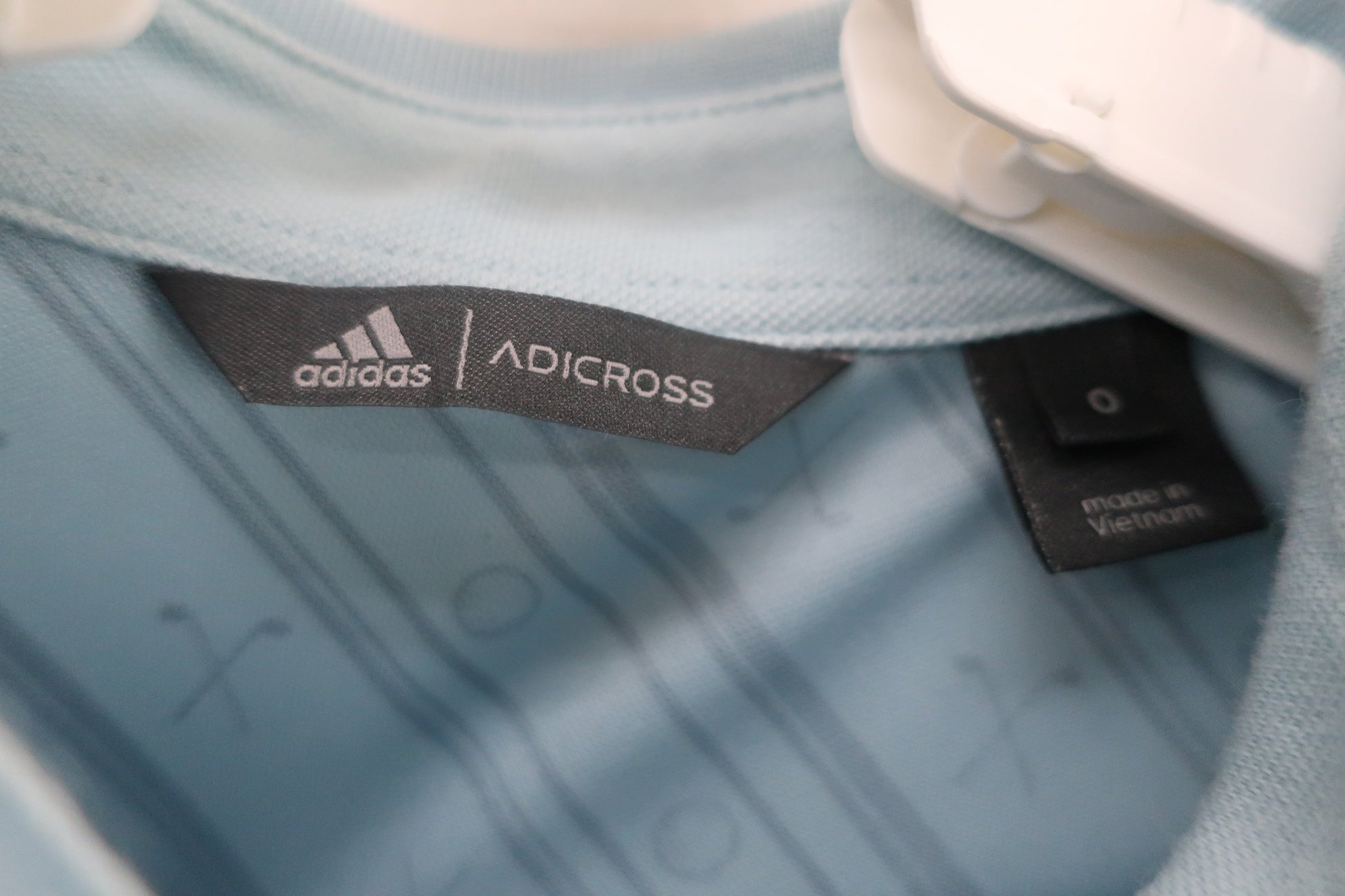 adidas(アディダス) ポロシャツ 水色総柄 メンズ O B-2