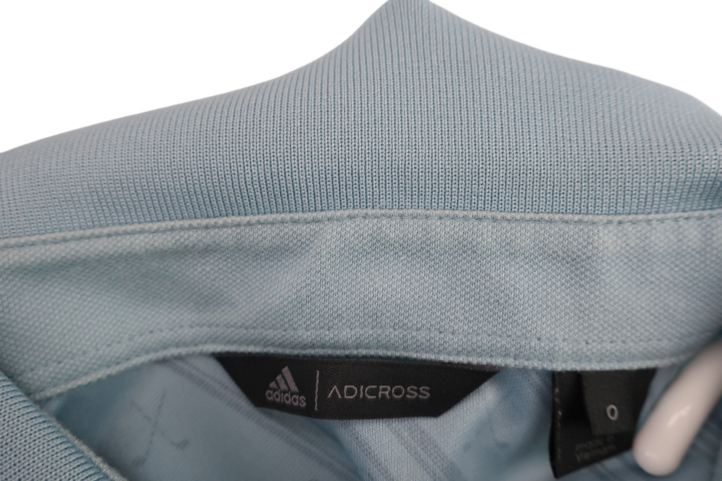 adidas(アディダス) ポロシャツ 水色総柄 メンズ O B-4