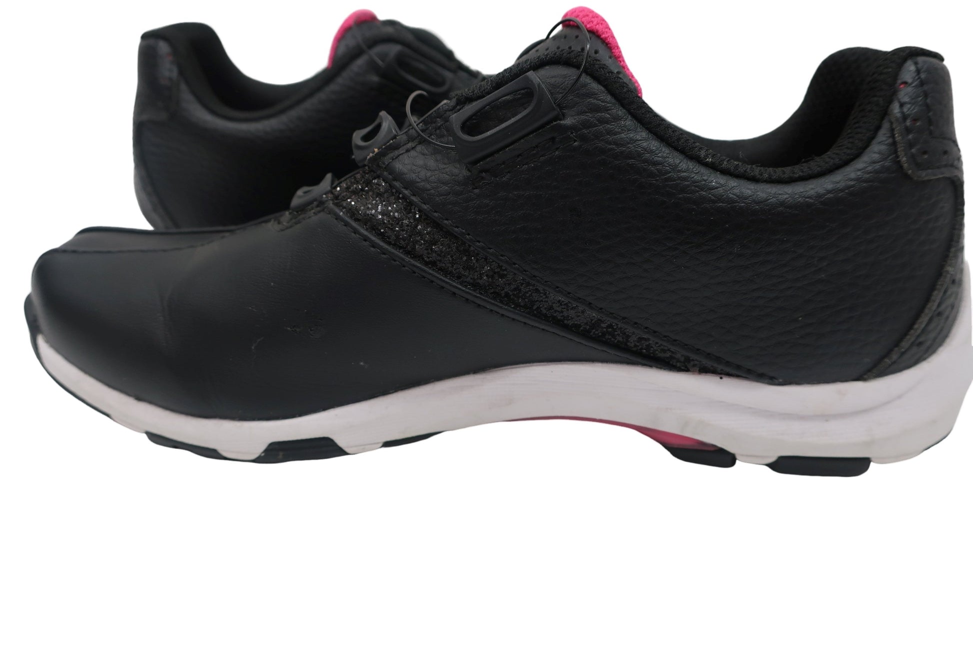 BRIDGESTONE GOLF(ブリヂストンゴルフ) ダイヤル式スパイクレスゴルフシューズ 黒ピンク レディース 22.5cm SHG010 A-4