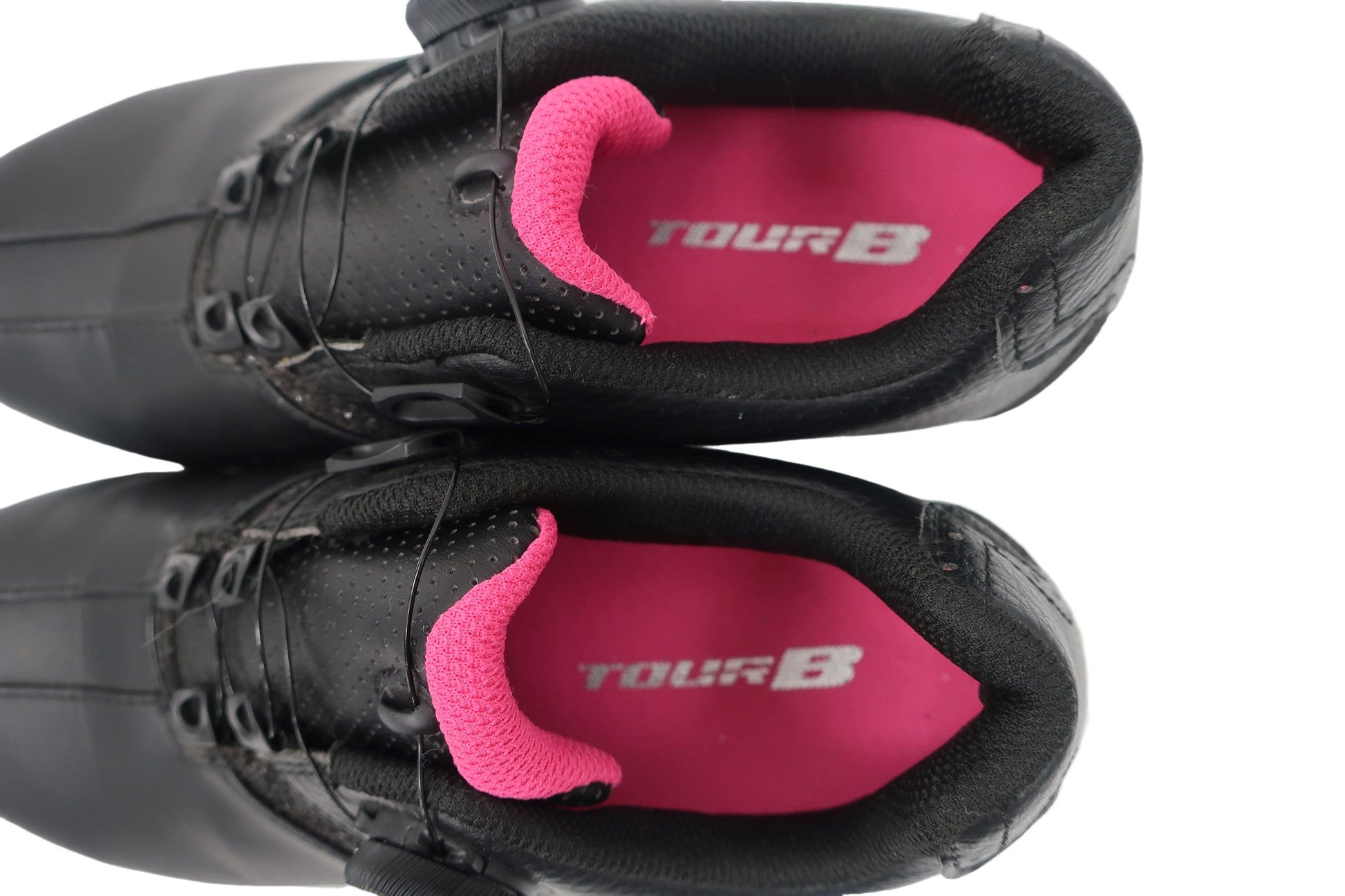 BRIDGESTONE GOLF(ブリヂストンゴルフ) ダイヤル式スパイクレスゴルフシューズ 黒ピンク レディース 22.5cm SHG010 A-6