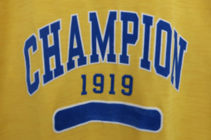 Champion(チャンピオン) 半袖モックネックシャツ 黄色 レディース LARGE A-3