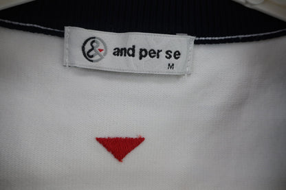 and per se(アンパスィ) ニットスニード 白 メンズ M AMF2303A3 A-3