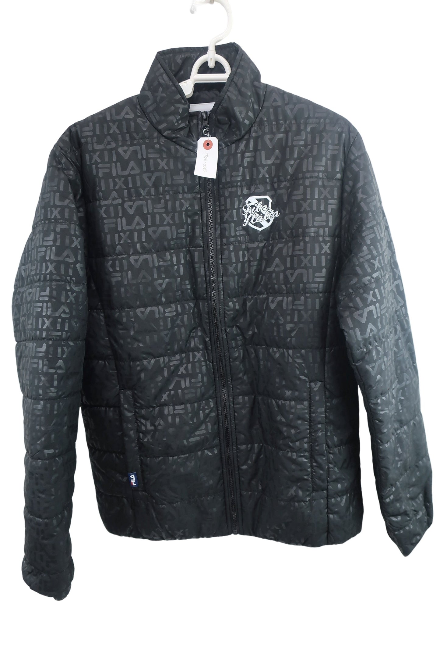 FILA GOLF(フィラゴルフ) ナイロンジャケット&ナイロンパンツ セットアップ 黒総柄 メンズ M A-2