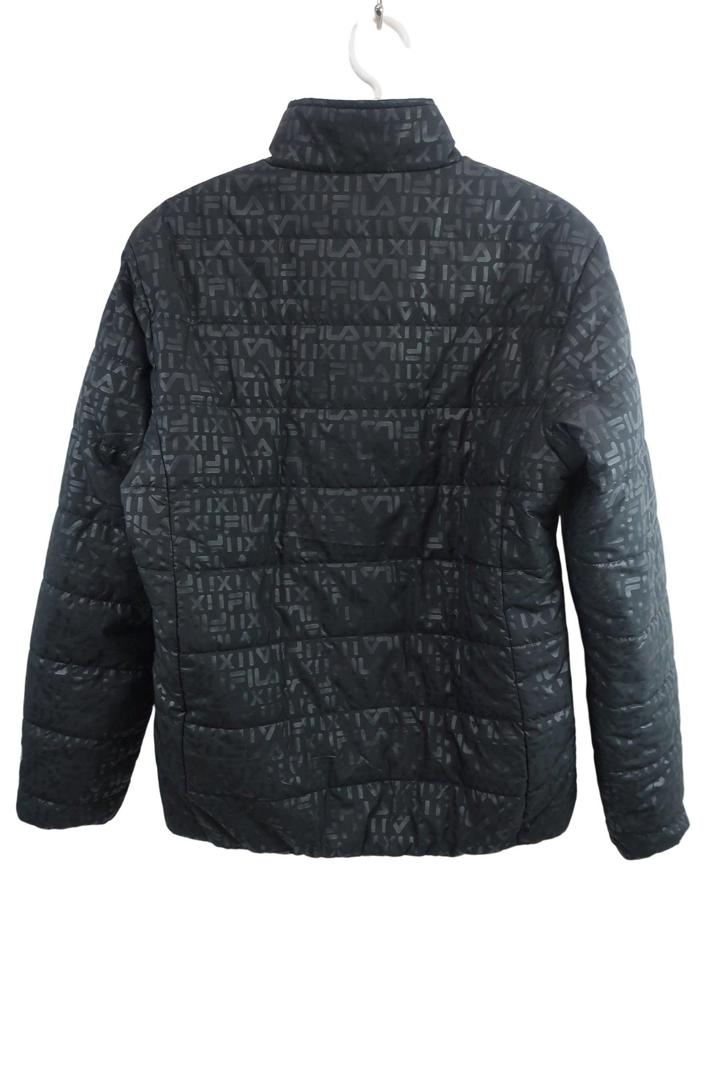 FILA GOLF(フィラゴルフ) ナイロンジャケット&ナイロンパンツ セットアップ 黒総柄 メンズ M A-4