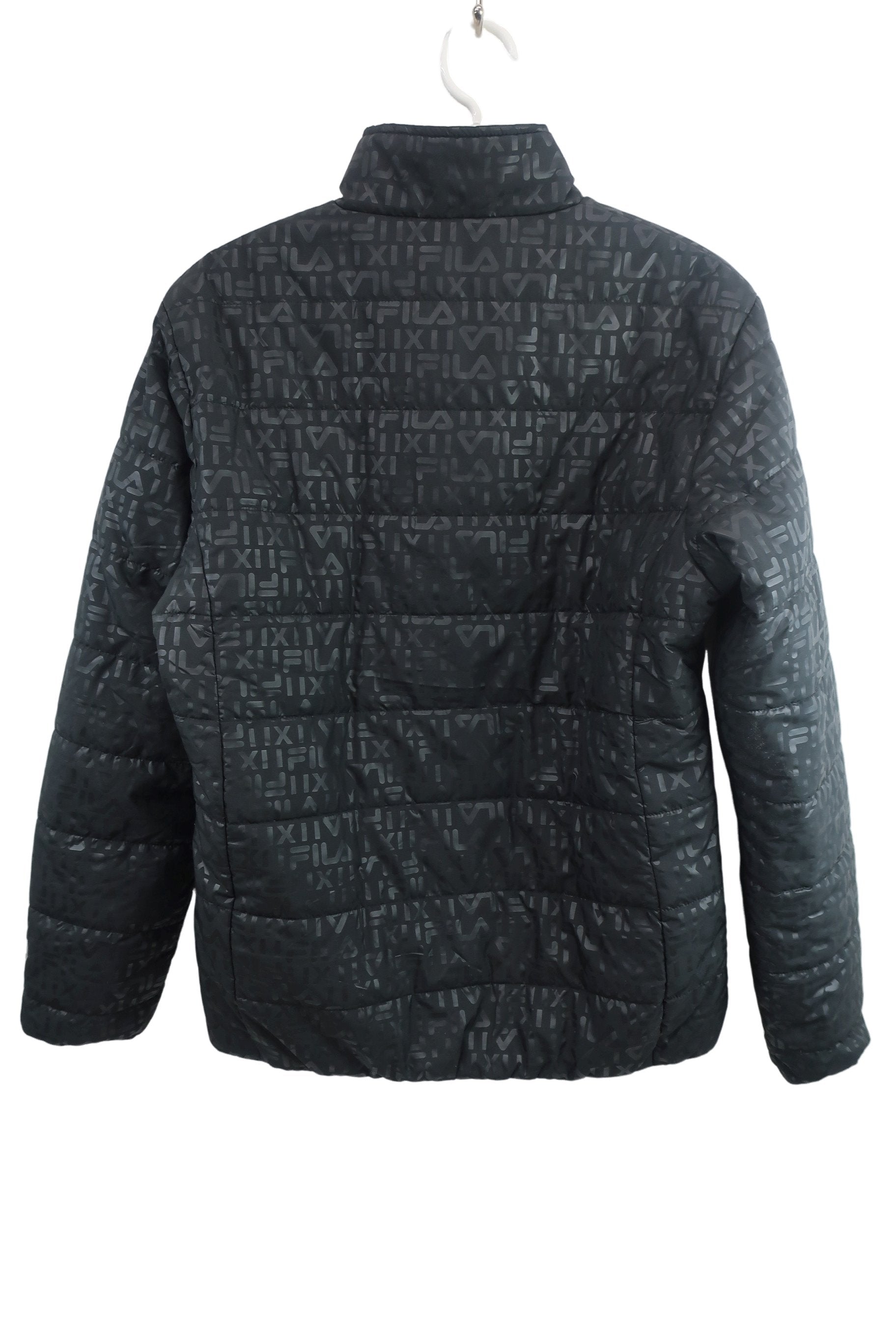 FILA GOLF(フィラゴルフ) ナイロンジャケット&ナイロンパンツ セットアップ 黒総柄 メンズ M A-4