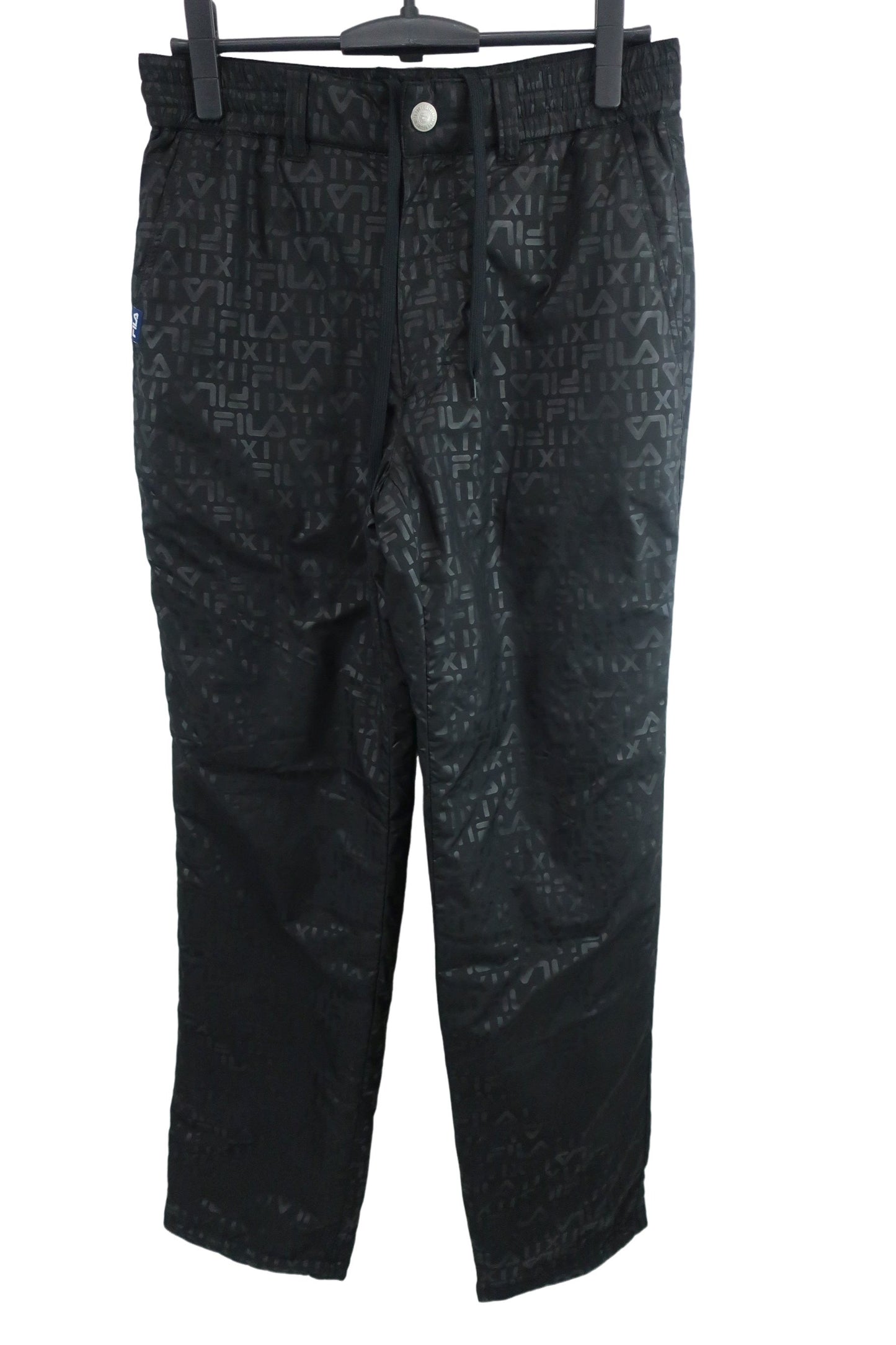 FILA GOLF(フィラゴルフ) ナイロンジャケット&ナイロンパンツ セットアップ 黒総柄 メンズ M A-6