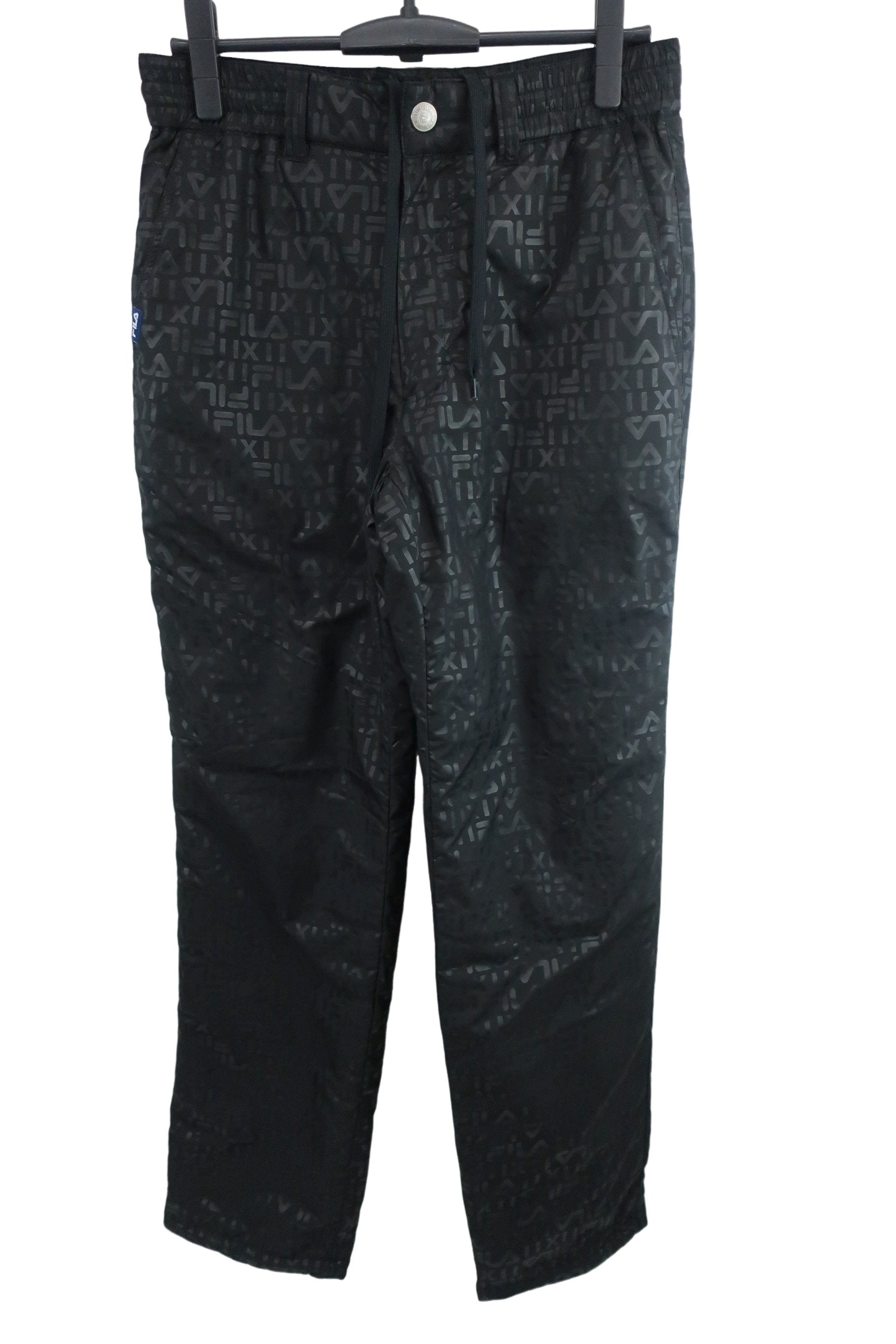 FILA GOLF(フィラゴルフ) ナイロンジャケット&ナイロンパンツ セットアップ 黒総柄 メンズ M A-6