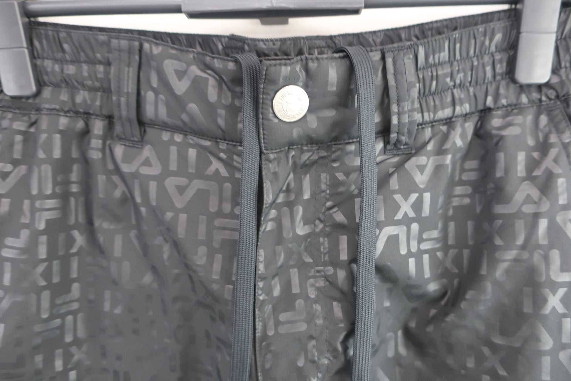 FILA GOLF(フィラゴルフ) ナイロンジャケット&ナイロンパンツ セットアップ 黒総柄 メンズ M A-7