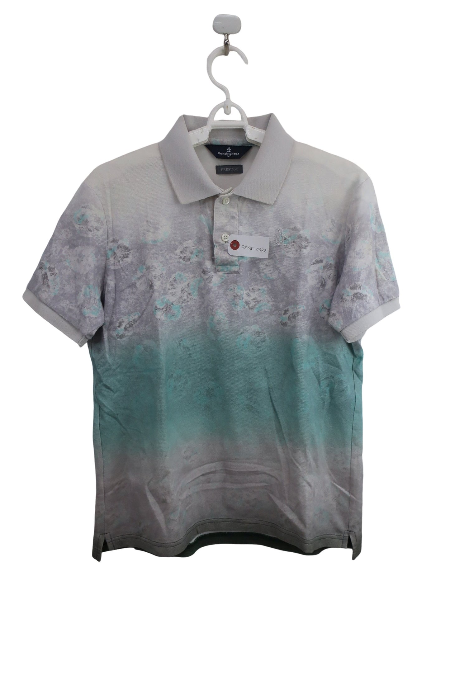 Munsingwear(マンシングウェア) ポロシャツ 紫水色総柄 メンズ M B-1