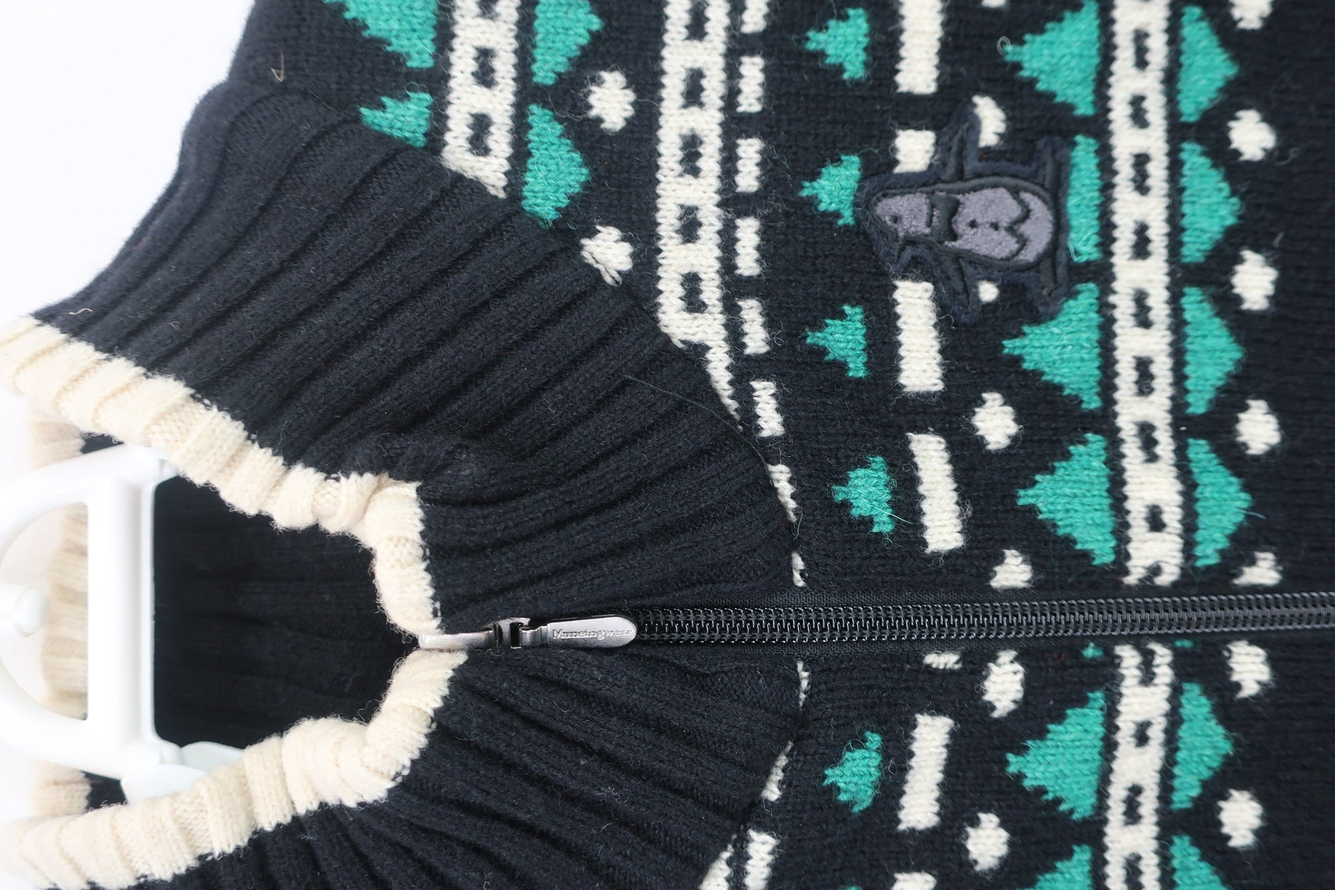 Munsingwear(マンシングウェア) 切り替えナイロンニットベスト&スカート セットアップ 黒 レディース LL A-3