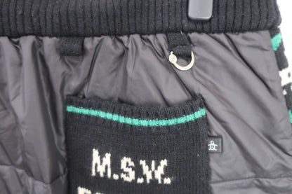 Munsingwear(マンシングウェア) 切り替えナイロンニットベスト&スカート セットアップ 黒 レディース LL A-9