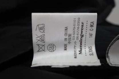 Munsingwear(マンシングウェア) 切り替えナイロンニットベスト&スカート セットアップ 黒 レディース LL A-10