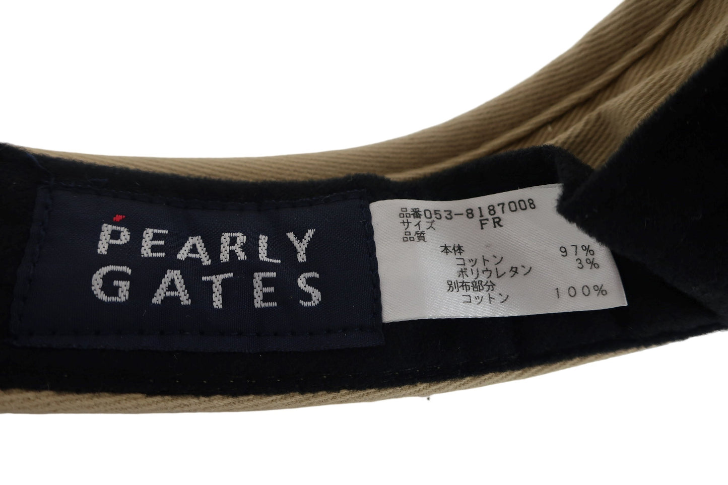 PEARLY GATES(パーリーゲイツ) サンバイザー ベージュ レディース フリーサイズ 053-8187008 A-10