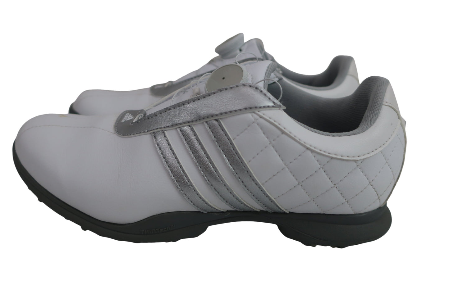 adidas(アディダス) ダイヤル式ゴルフシューズ 白シルバー レディース 24.0cm EVN791001 B-2