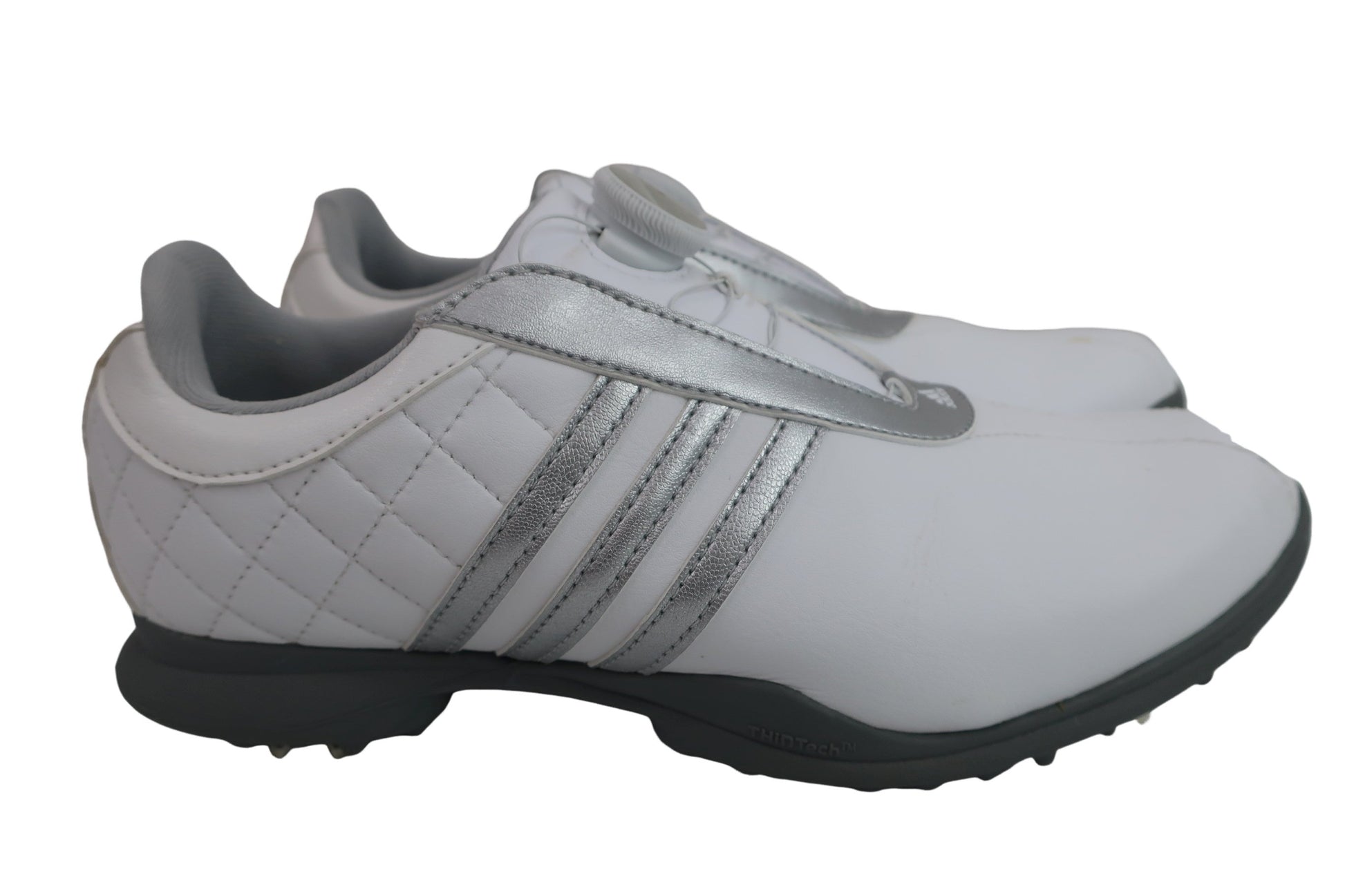 adidas(アディダス) ダイヤル式ゴルフシューズ 白シルバー レディース 24.0cm EVN791001 B-4