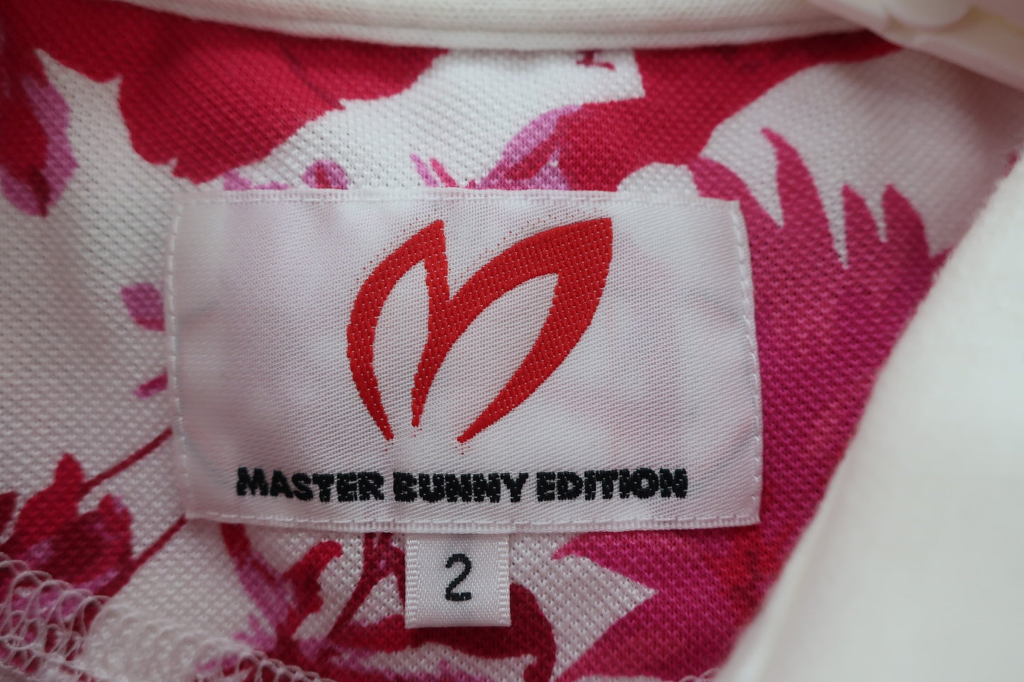 MASTER BUNNY EDITION(マスターバニーエディション) 半袖ポロシャツ ピンク白花柄 レディース 2 159-160591 A-4