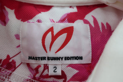 MASTER BUNNY EDITION(マスターバニーエディション) 半袖ポロシャツ ピンク白花柄 レディース 2 159-160591 A-4