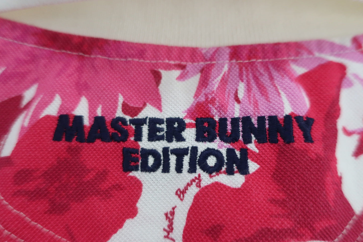 MASTER BUNNY EDITION(マスターバニーエディション) 半袖ポロシャツ ピンク白花柄 レディース 2 159-160591 A-8