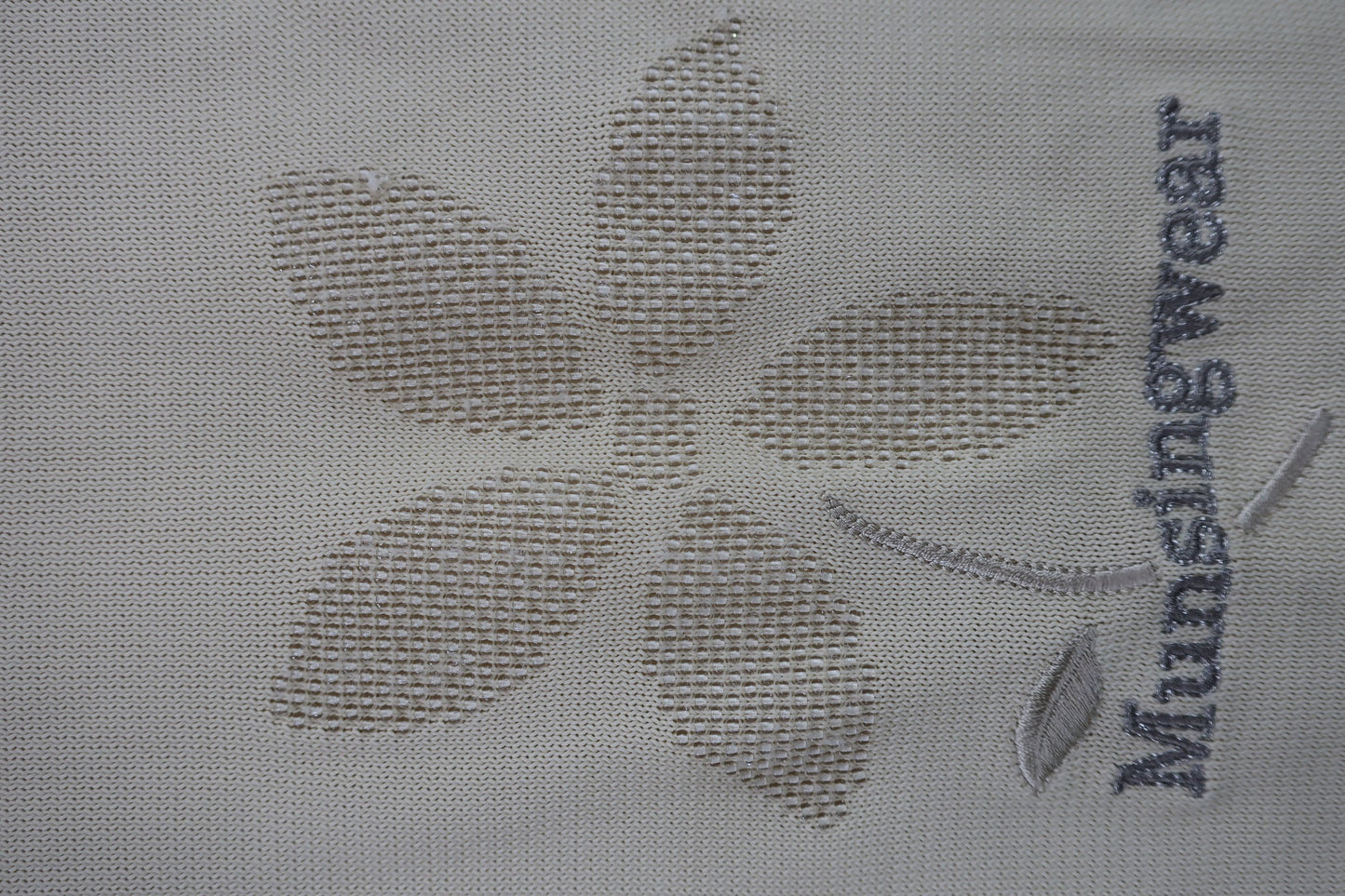 Munsingwear(マンシングウェア) 半袖ニットモックネックシャツ ベージュ レディース L A-2